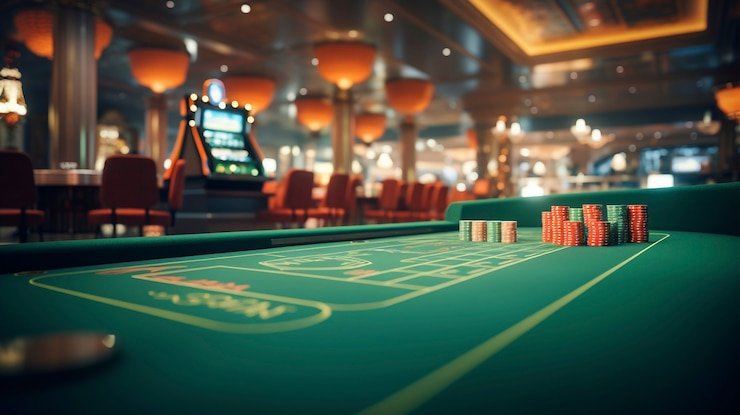 Kartu terbuka pemain dan satu kartu terbuka dealer di permainan Caribbean Stud Poker